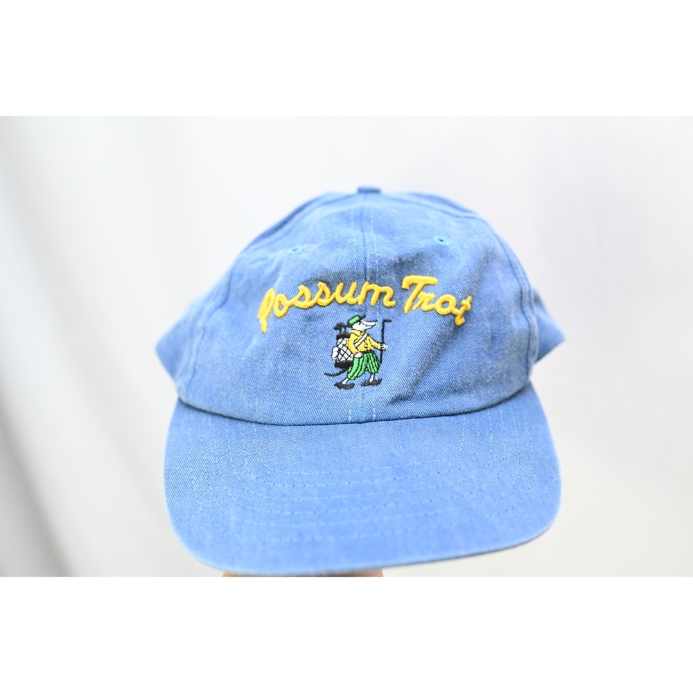 Vintage Texace Possum Trot Golf Hat Blue Pro-25 Made in USA Adjustable Strapback